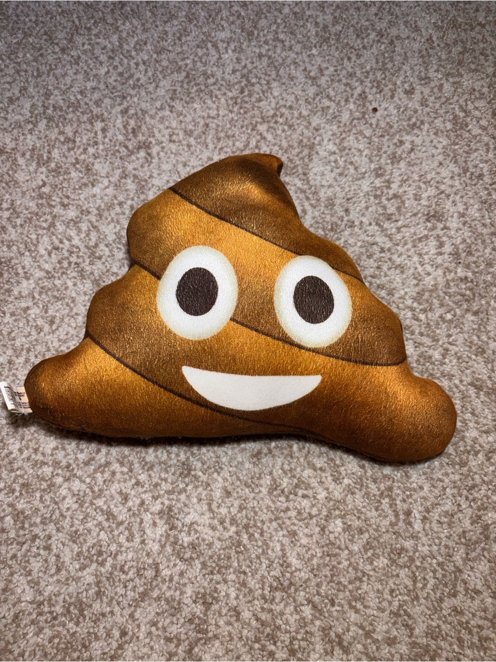 Plush Poop Emoji Decorative Pillow in Brown - Novelty Home Accent